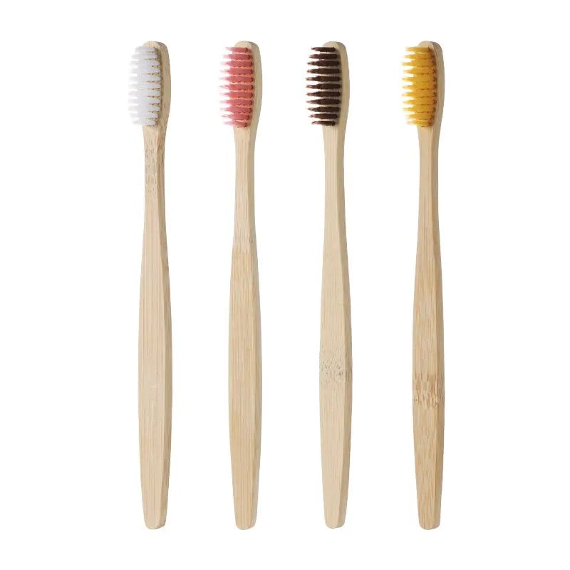 10PCS Colorful Natural Bamboo Toothbrush Set Soft Bristle Charcoal Teeth Whitening Bamboo Toothbrushes Soft Dental Oral Care EcoDepots.com