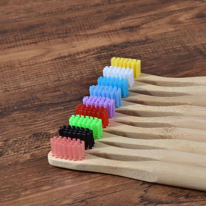 10Pcs Children bamboo toothbrushes and toothbrushes Eco Biodegradable Multicolor Toothbrush Oral Care Toothbrush kids Toothbrush EcoDepots.com